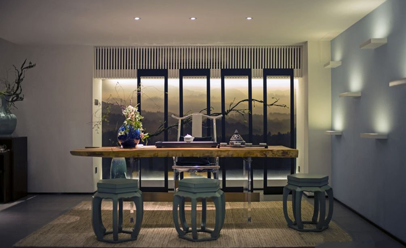 茶韻味十足的茶藝館裝修樣板間設計方案