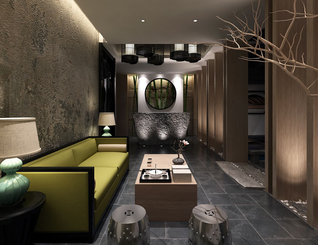 有格調的中式茶樓裝修效果圖