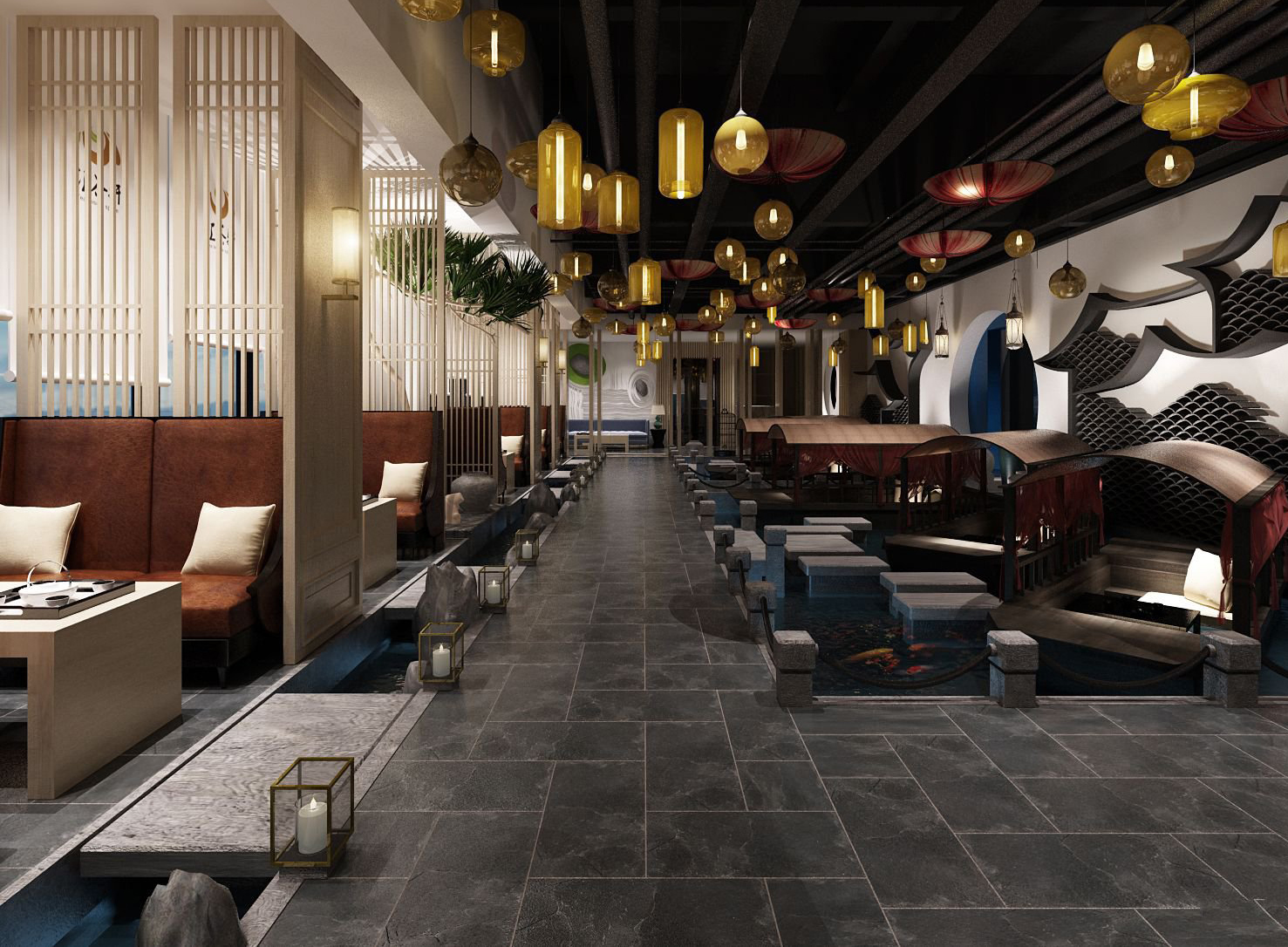 有格調的中式茶樓裝修效果圖