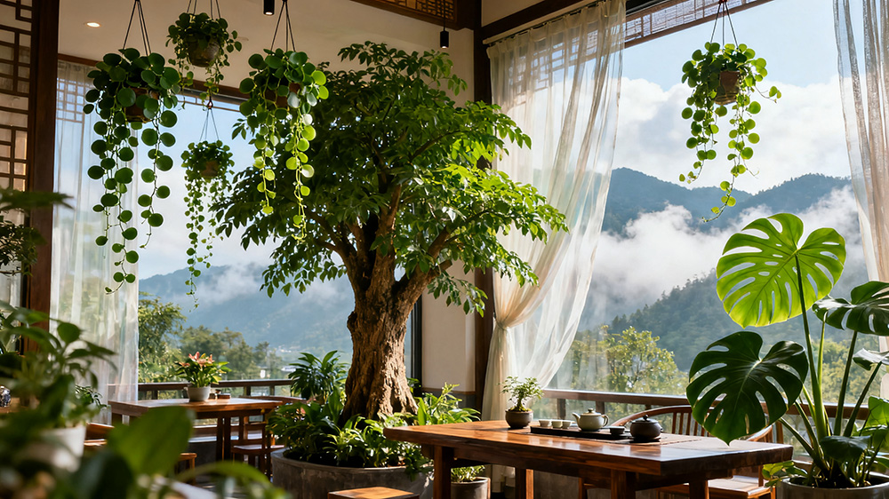 茶樓植物組合搭配