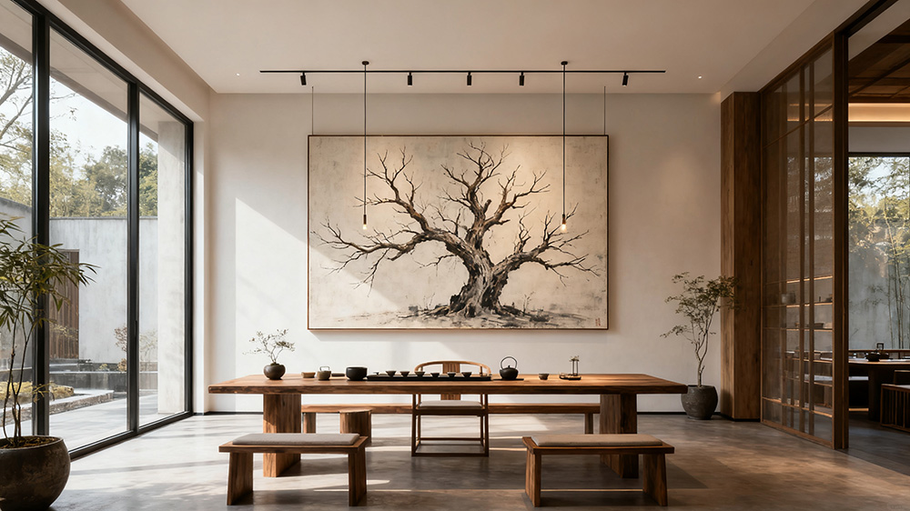 茶樓墻面裝飾畫